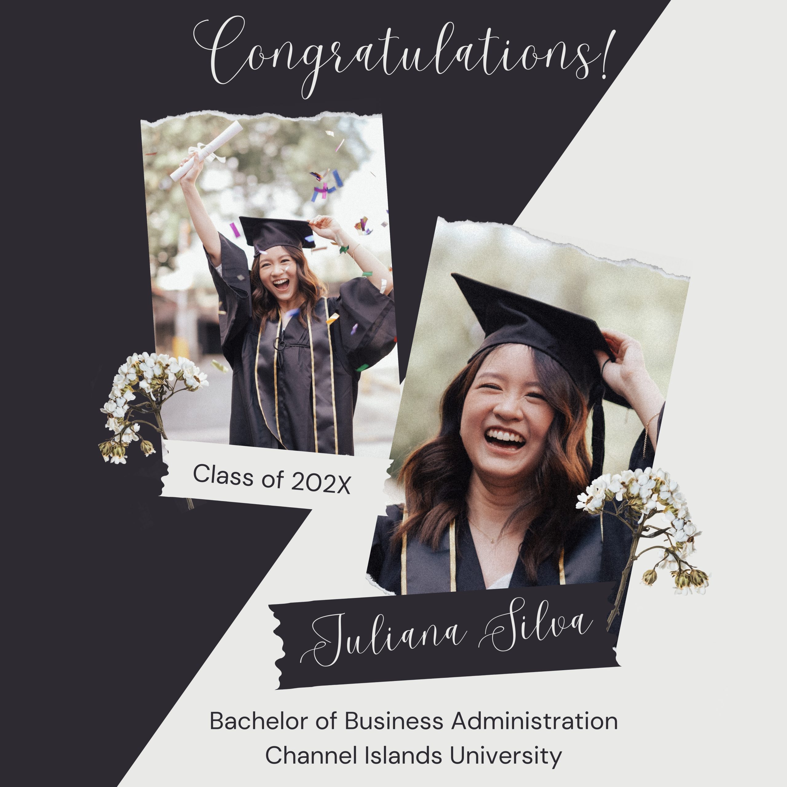 Graduation Memory Board Custom Printed Oxnard Custom graduation memory board with graduate photos and school details
