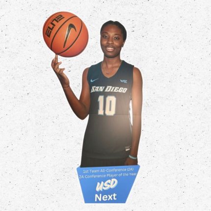 Life-Size Custom Athlete Standee for senior night printed in Oxnard CA