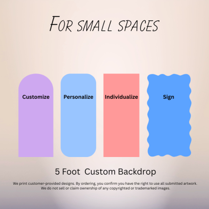 5ft custom birthday backdrop personalized party backdrop small setup Oxnard Ventura Camarillo