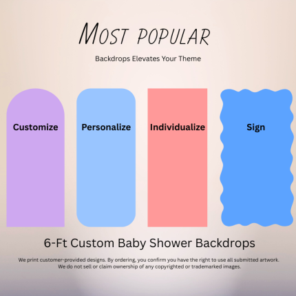 6 ft custom baby shower backdrop personalized baby shower backdrop oxnard ventura
