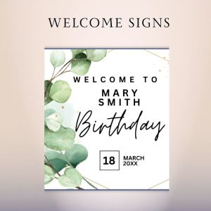 birthday welcome sign personalized party entrance sign oxnard ventura camarillo