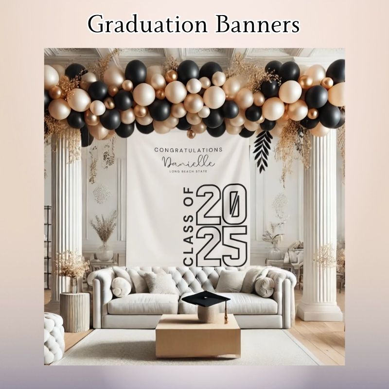 Custom graduation banner for student celebration in Oxnard California