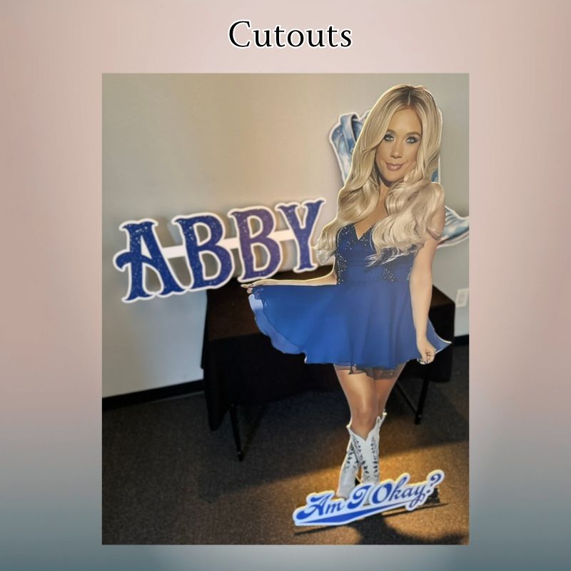 Character cutouts, photo cutouts, and life-size displays are printed fast locally in Oxnard