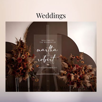 wedding welcome sign, backdrop oxnard custom wedding signage ventura county