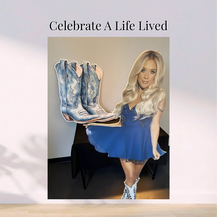 celebration of life custom cutout display memorial event signage oxnard ventura county