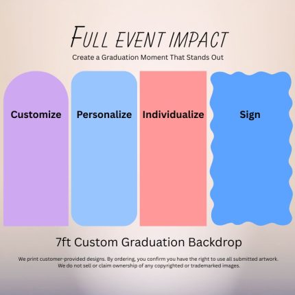 7ft custom graduation backdrop large event personalized graduation oxnard