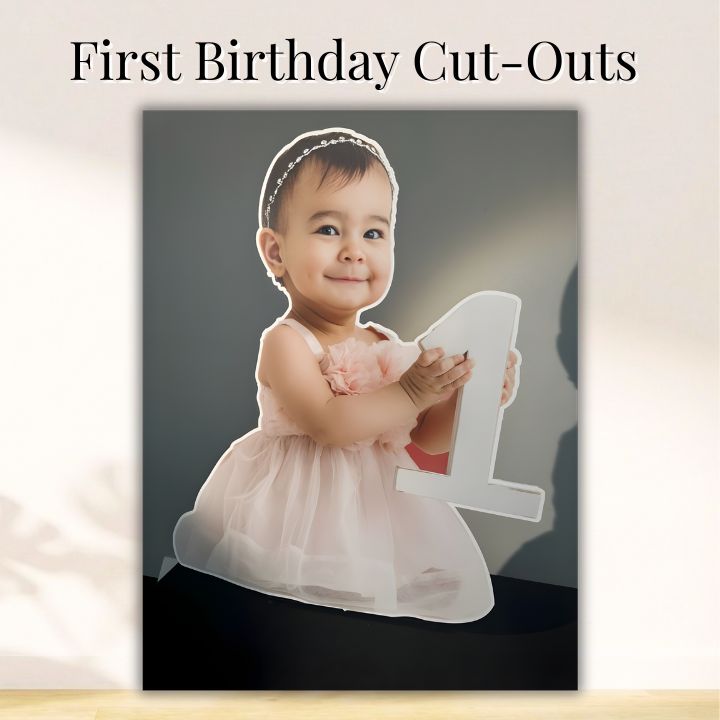 first birthday cutouts custom baby photo props personalized party decor oxnard