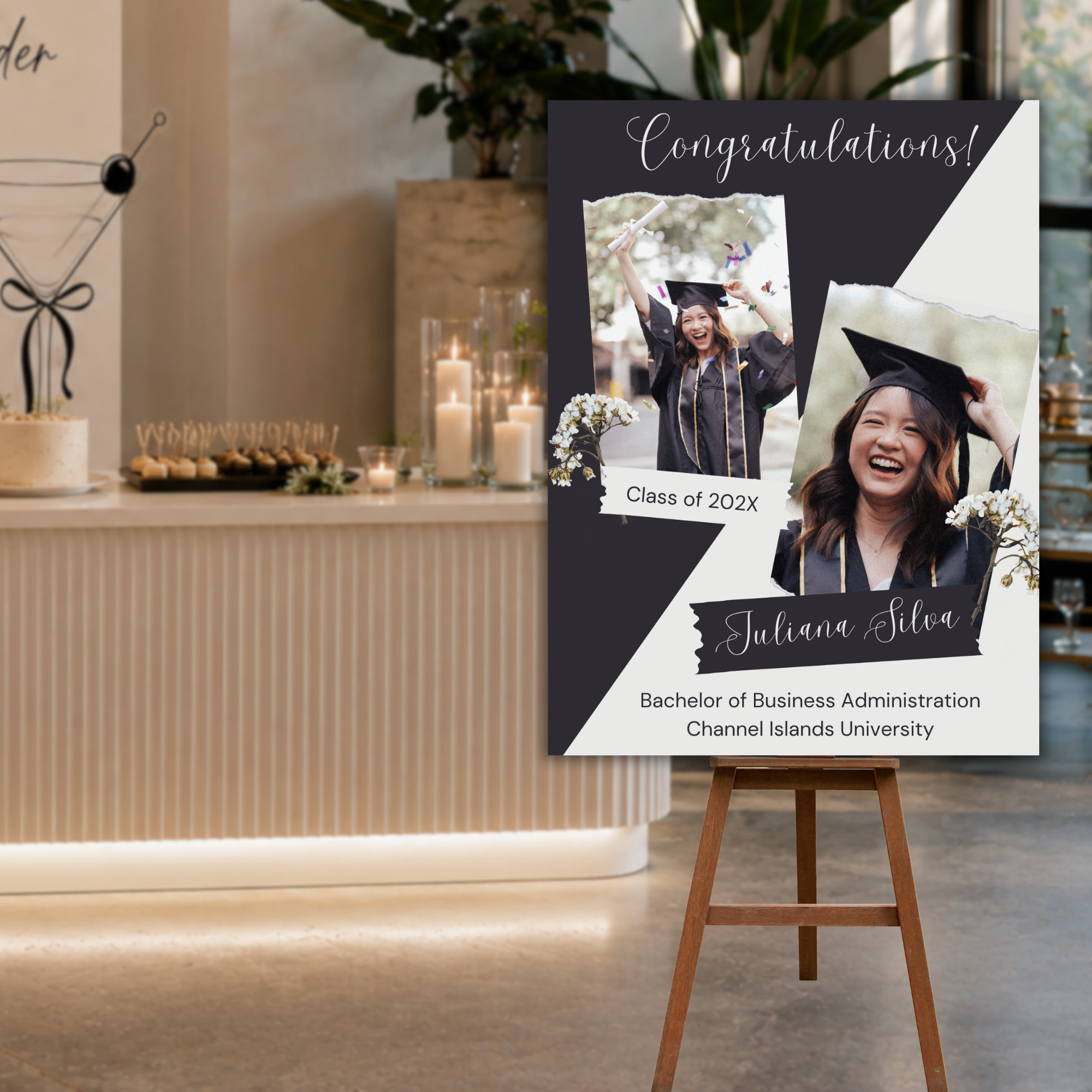 Graduation Party Photo Board Custom Easel Display Oxnard Graduation Party Photo Board Custom Easel Display Oxnard