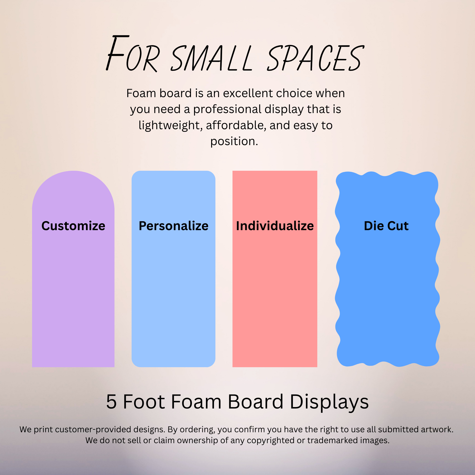 5 Foot Custom Foam Board Displays | Oxnard 5 Foot Custom Foam Board Displays