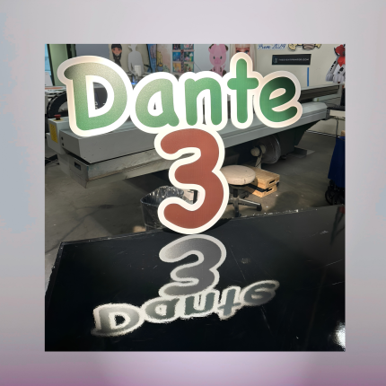 Custom Birthday Name Sign Age 3 Foam Board Oxnard