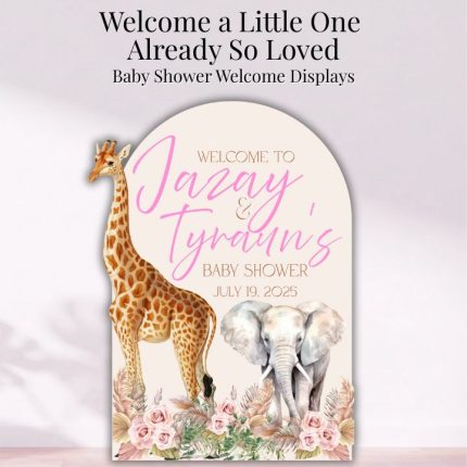 Safari Baby Shower Welcome Display