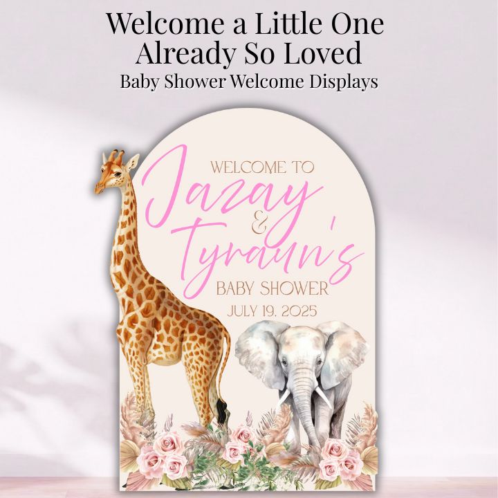 Safari Baby Shower Welcome Display Safari Baby Shower Welcome Display