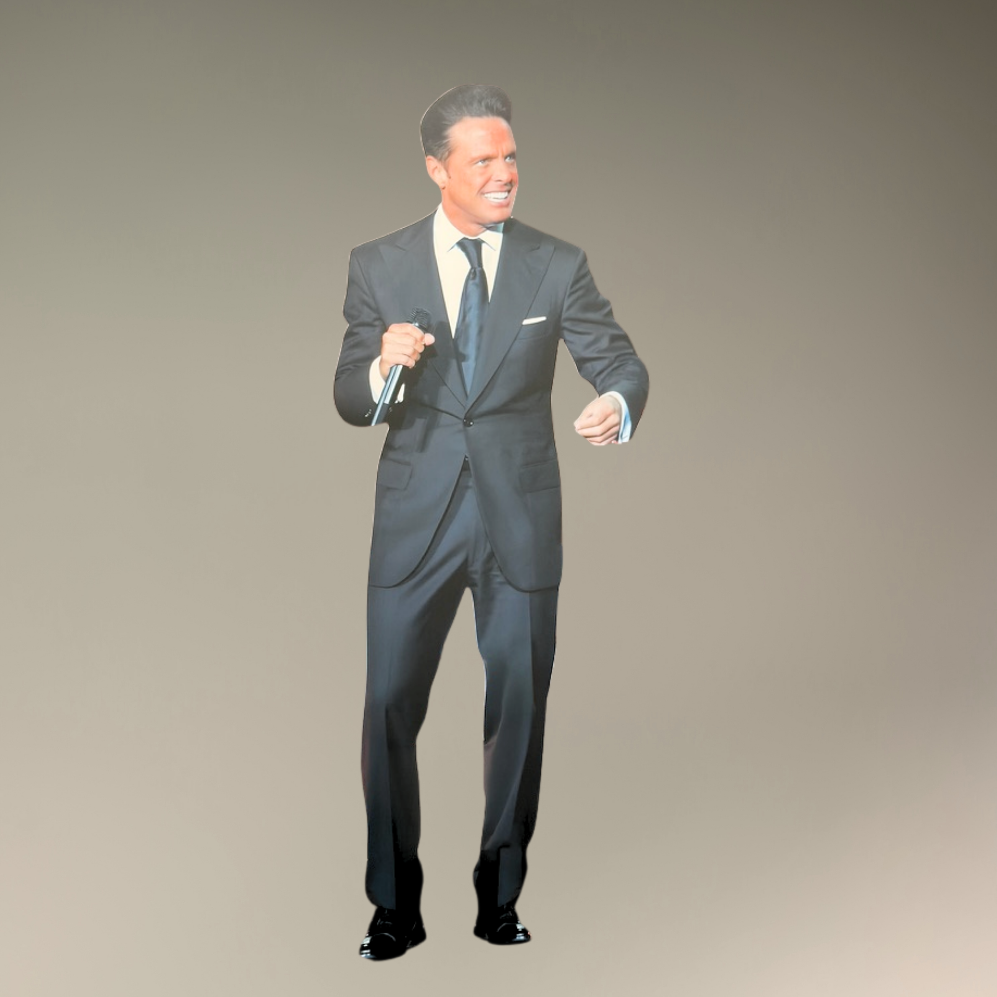 5-foot custom life-size photo cutout of a man in a suit made in Oxnard California