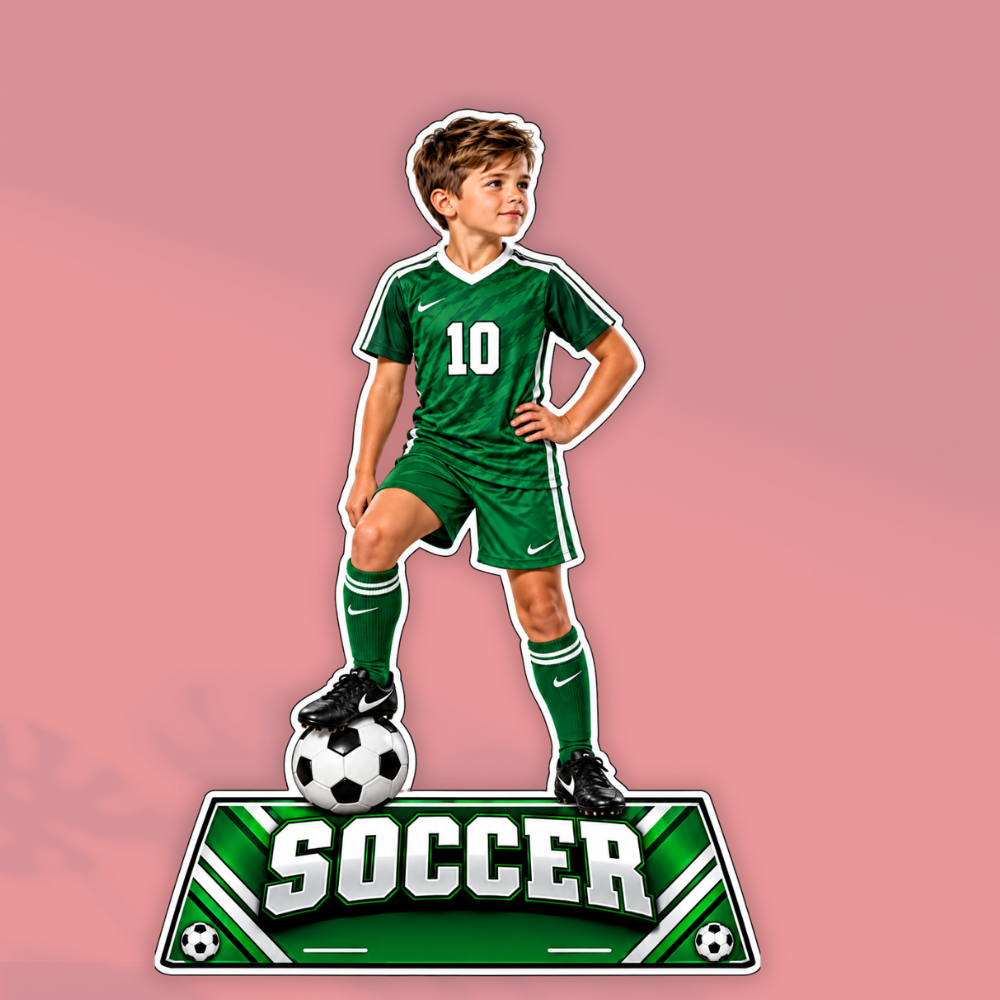 5 Foot Personalized Soccer Kid Standee Oxnard 5 Foot Personalized Soccer Kid Standee Oxnard