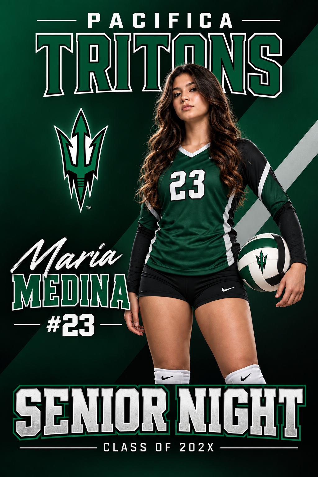 Pacifica Senior Night personalized display