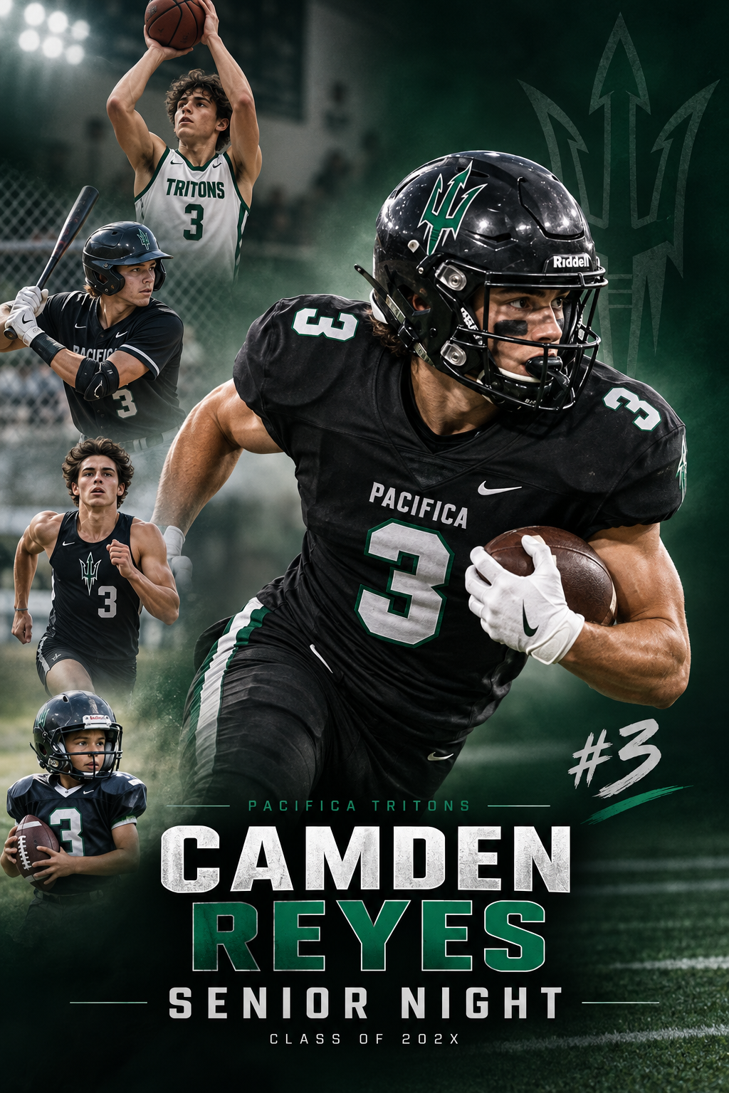 Pacifica personalized Senior Night poster board