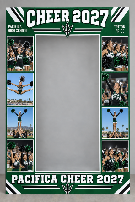 Pacifica High School Cheer Custom Selfie Frame Photo Booth Prop