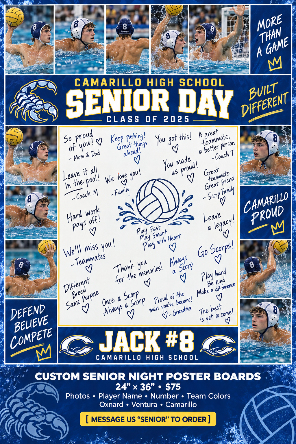 custom-senior-night-poster-board-camarillo-water-polo